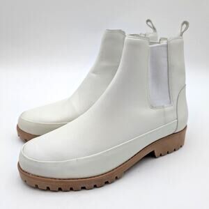 Rebecca Allen The All Weather Chelsea Ankle Boots Women's Cream Size US9 EU39.5